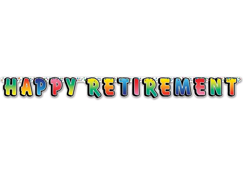 5&quot;x5&#39; Happy Retirement Streamer Multi