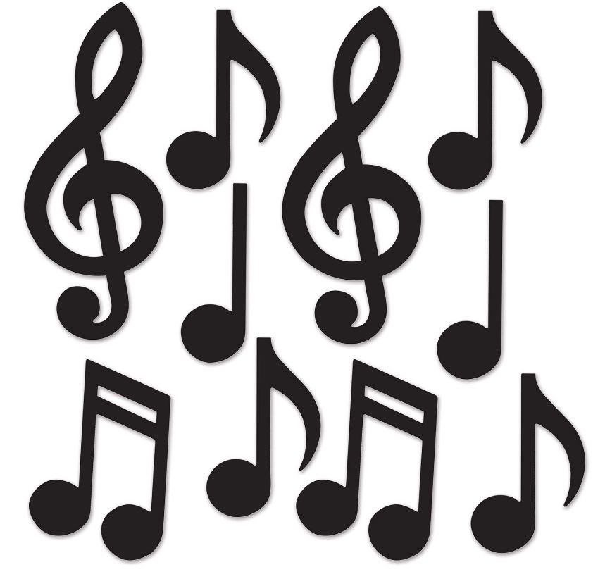10pc 5.5"-10.25" Musical Note Cutouts