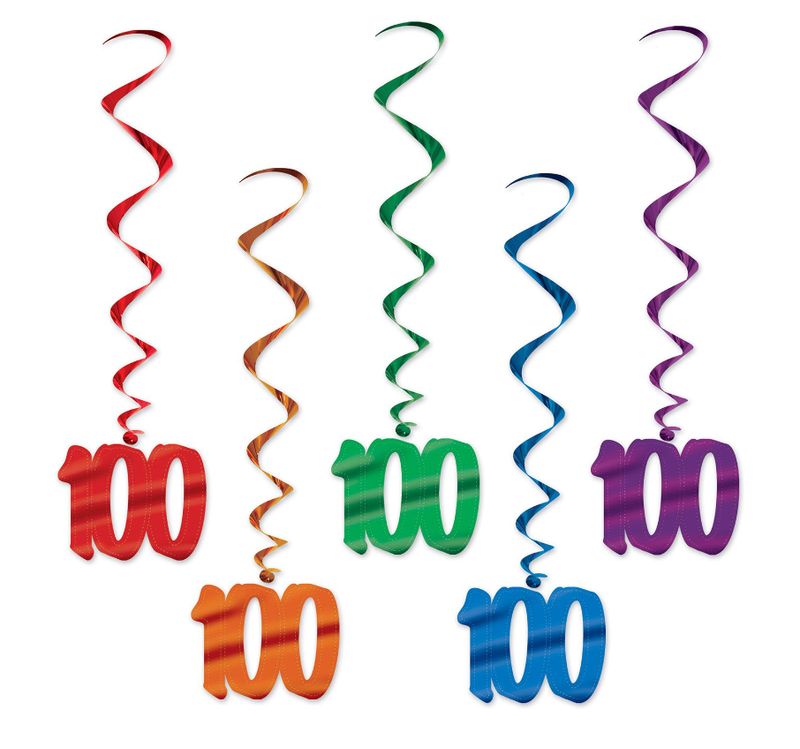 5pc 36&quot; &quot;100&quot; Whirls Multi