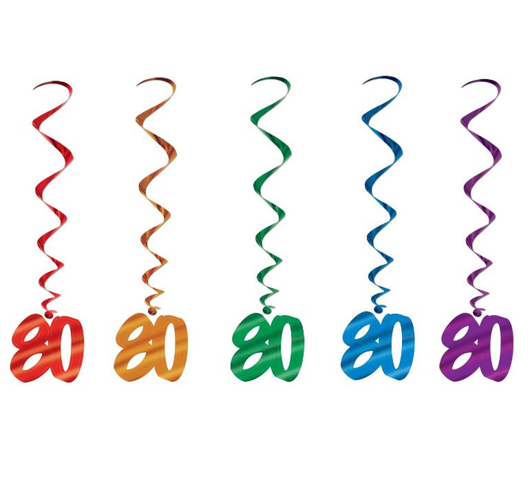 5pc 36&quot; &quot;80&quot; Whirls Multi