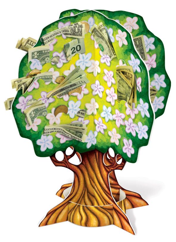 12.25&quot;x15&quot; 3-D Baby Shower Money Tree