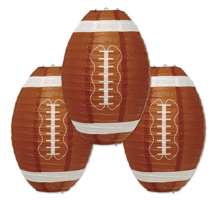 3pc 11" Hanging Paper Football Lanterns