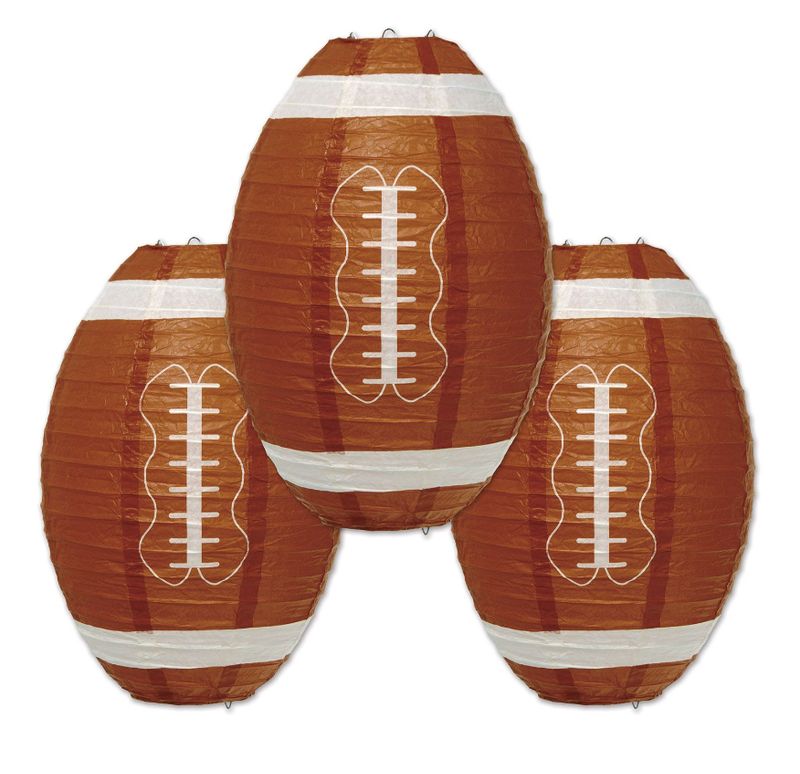 3pc 11" Hanging Paper Football Lanterns