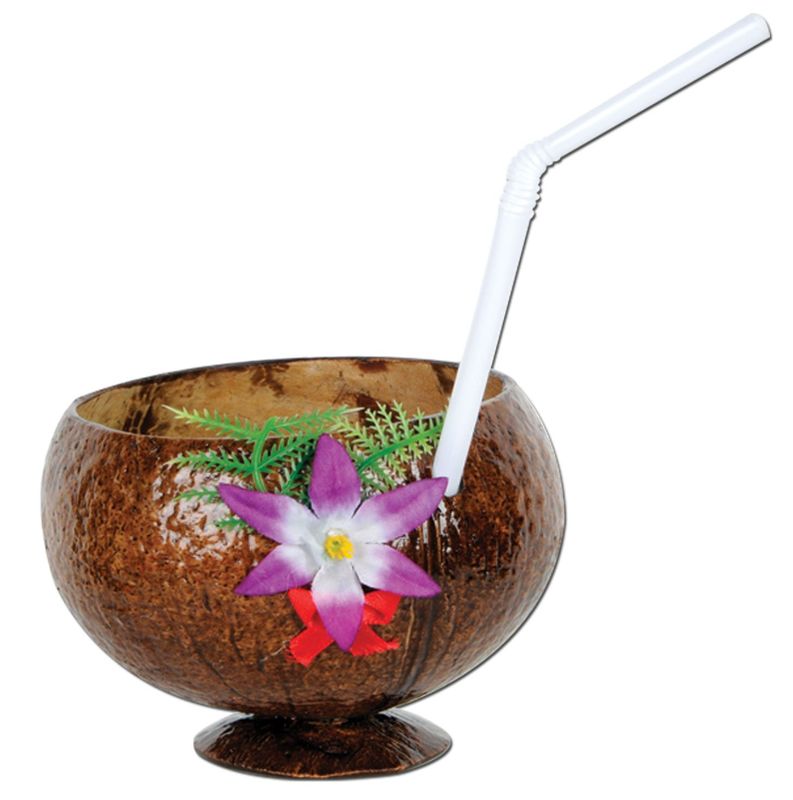 Coconut Cup (Holds 10oz, Straw Included)