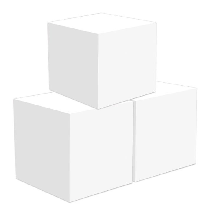 3pc 3.25&quot;x3.25&quot; Favor Boxes White