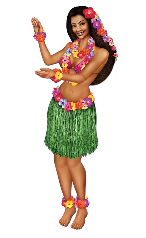 3&#39; Jointed Luau Hula Girl Cutout