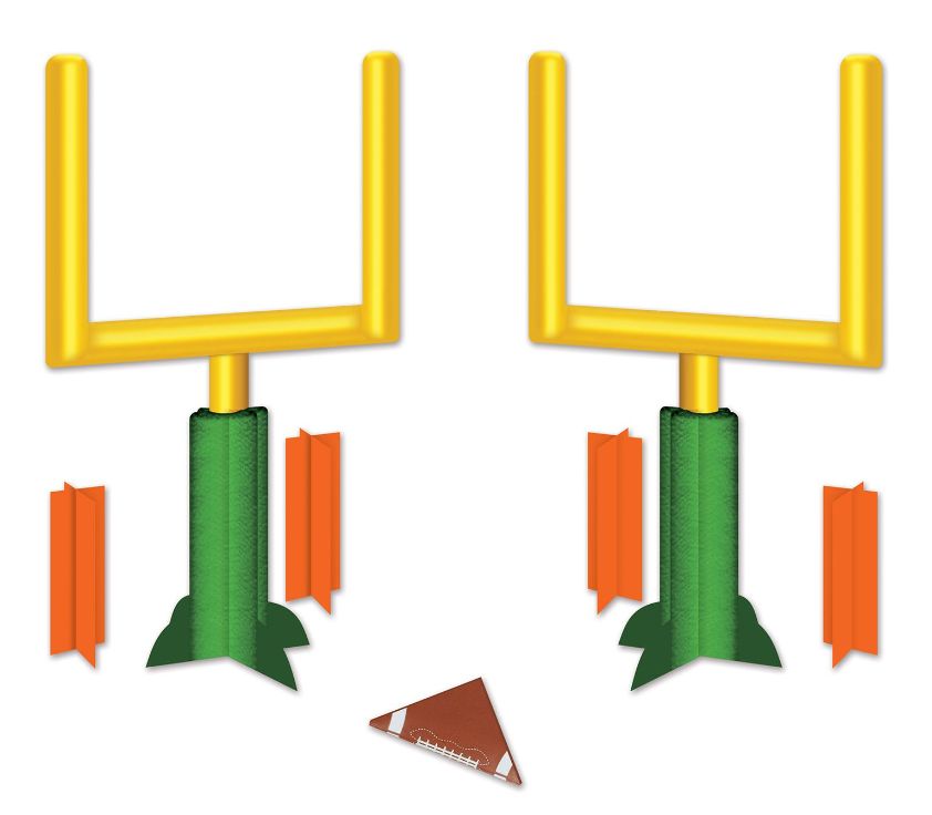 2pc 11" Football Goal Post Centerpiece