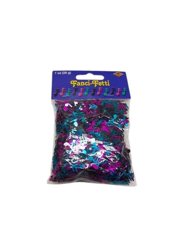1oz Music Note Confetti Beauty/Black/Turquoise