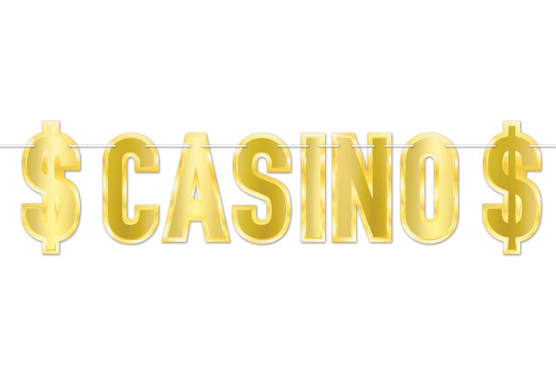 8.25&quot;x3&#39; Foil Casino Streamer Gold