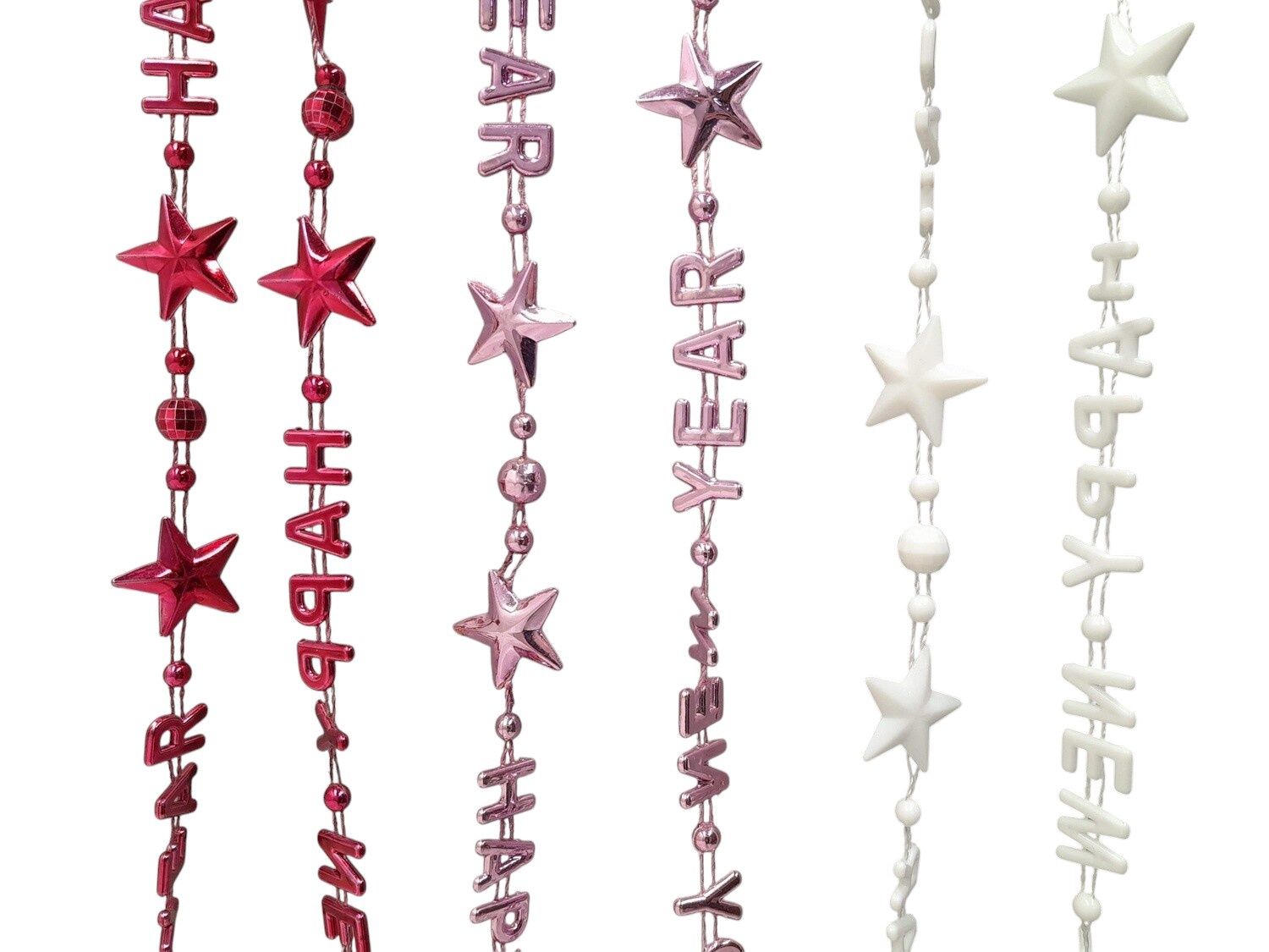 Happy New Years Beaded Necklace Assorted