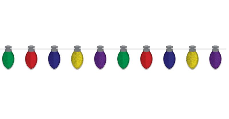 8.75"x5.6' Christmas Light Bulb Streamer Multi