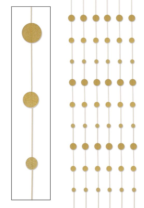 6pc 6&#39; Dot Stringers Glitter Gold