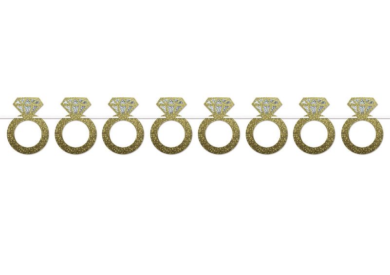 6&quot;x6&#39; Diamond Ring Streamer Gold