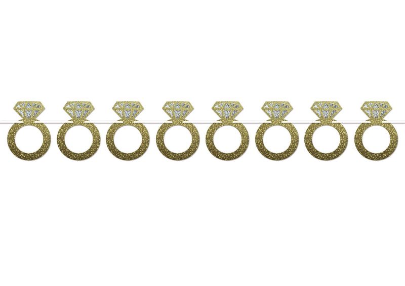 6&quot;x6&#39; Diamond Ring Streamer Gold