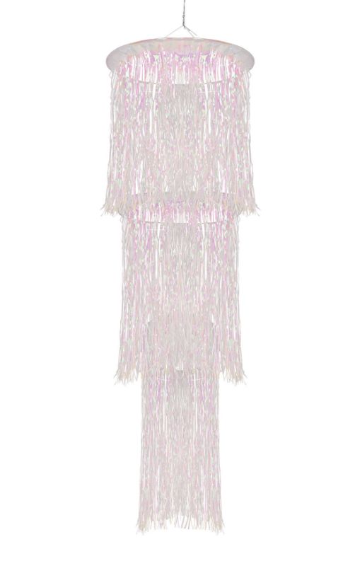 4&#39; 3-Tier Shimmering Chandelier Opalescent