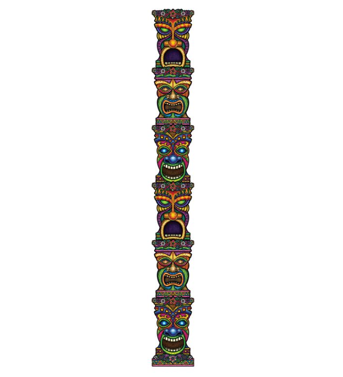 7&#39; Jointed Double Sided Tiki Totem Pole