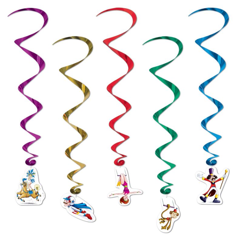 5pc 35&quot; Hanging Circus Whirls