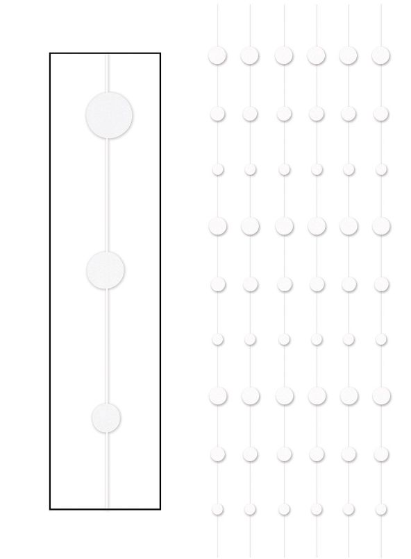 6pc 6&#39; Dot Stringers White