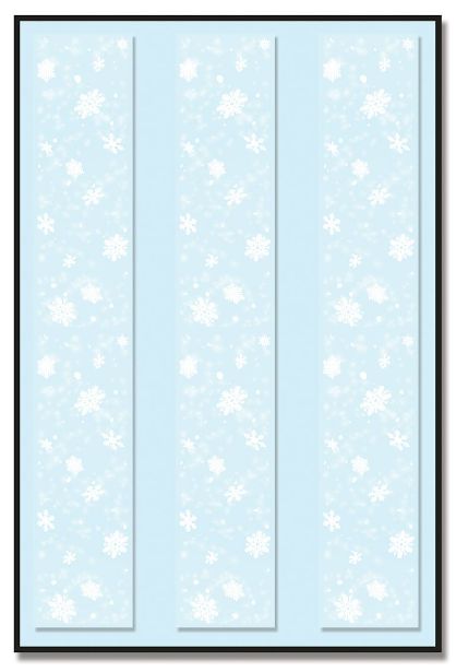 3pc 6'x12" Snowflake Party Panels