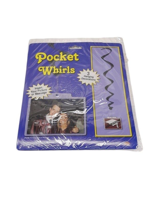 3pc 40&quot; Hanging Plastic Pocket Whirls