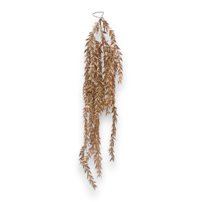 25&quot; Glitter Willow Swag Gold