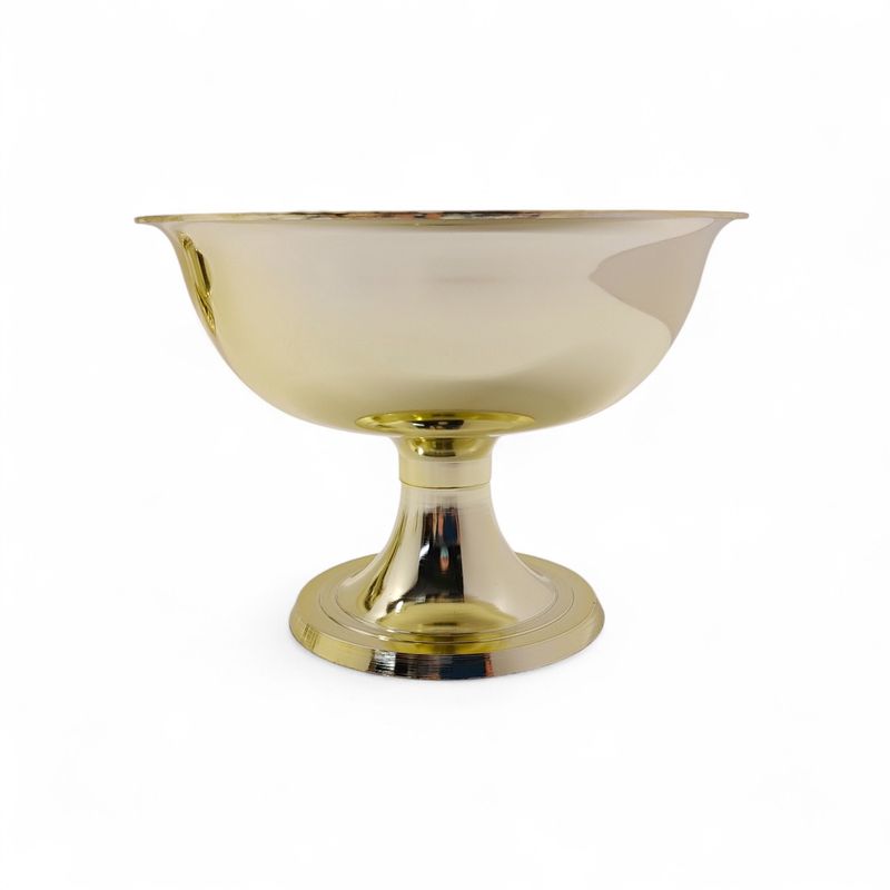 7&quot;x7&quot;x5&quot; Compote w/6.25&quot; Opening Gold (Plastic)