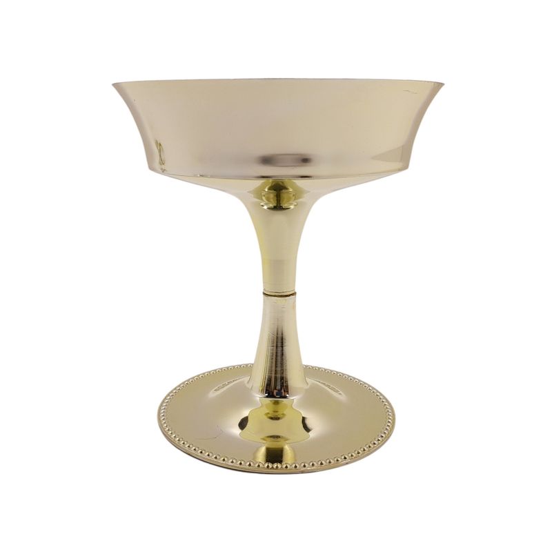 6&quot;x6&quot;x6.5&quot; Pedestal Bowl w/5.75&quot; Opening Gold (Plastic)