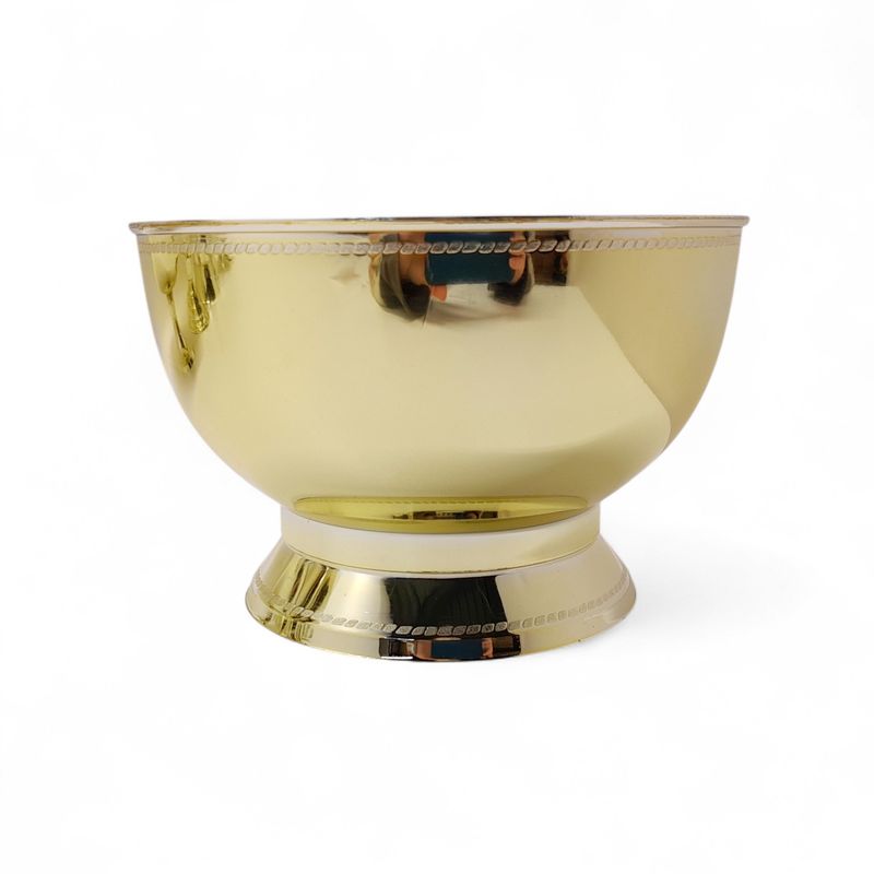 7&quot;x7&quot;x4.5&quot; Designer Bowl w/6.75&quot; Opening Gold (Plastic)
