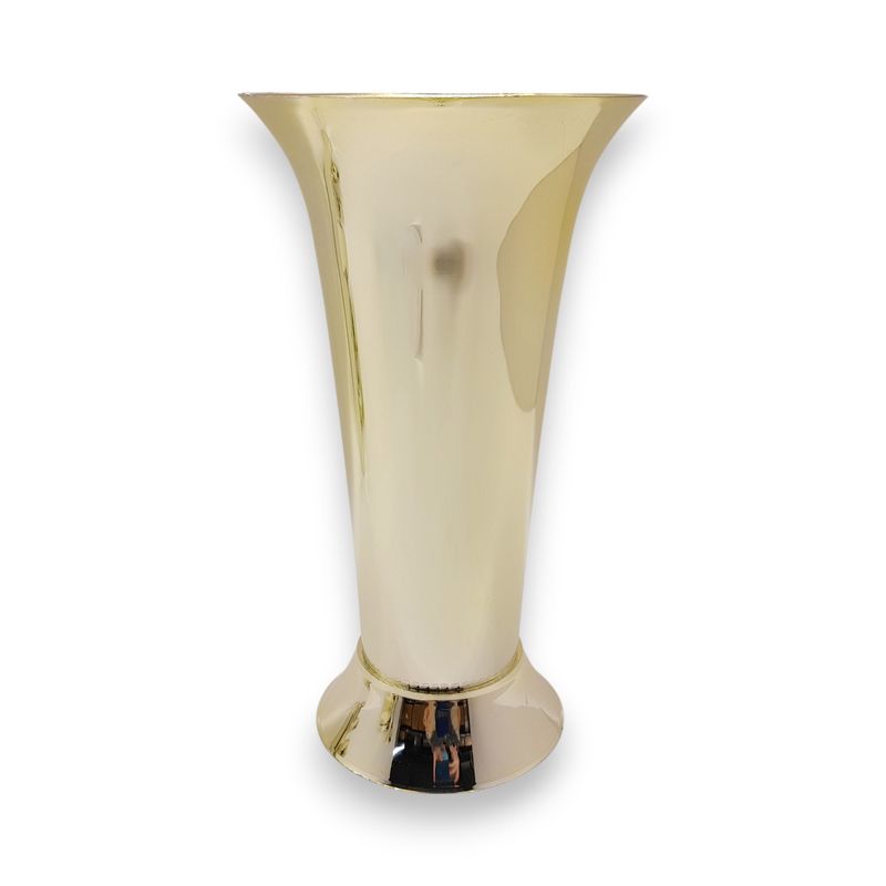 7.5"x7.5"x13.25" Trumpet Vase w/7.5" Opening Gold (Plastic)