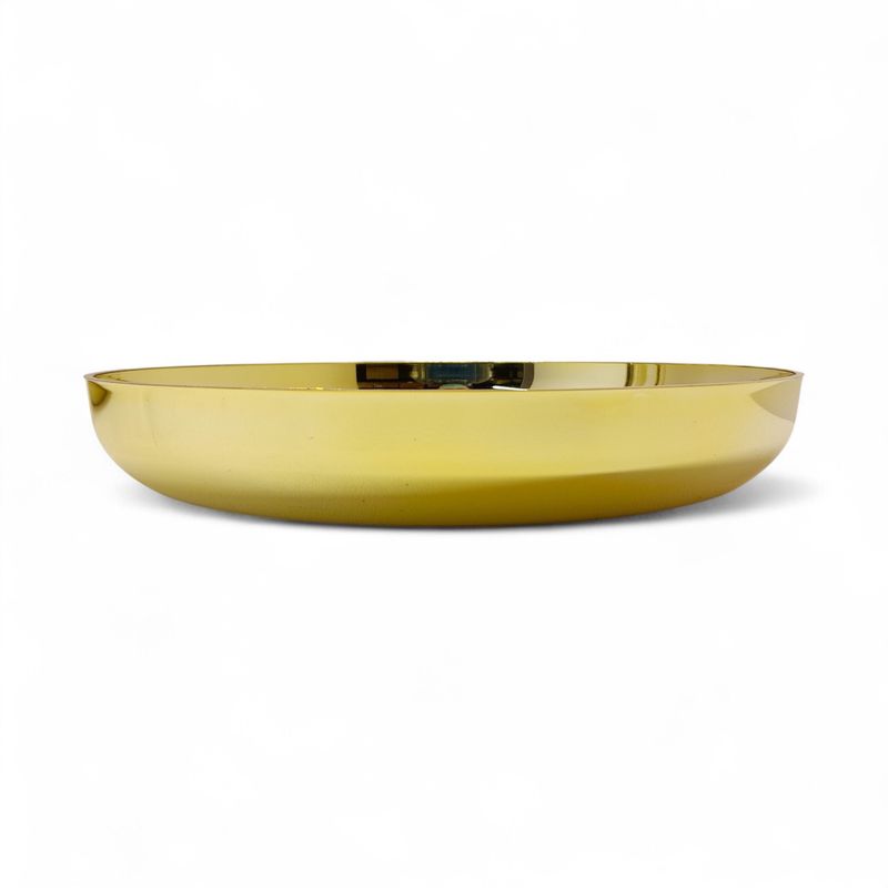 9.75&quot; Round Designer Dish Gold (Plastic)