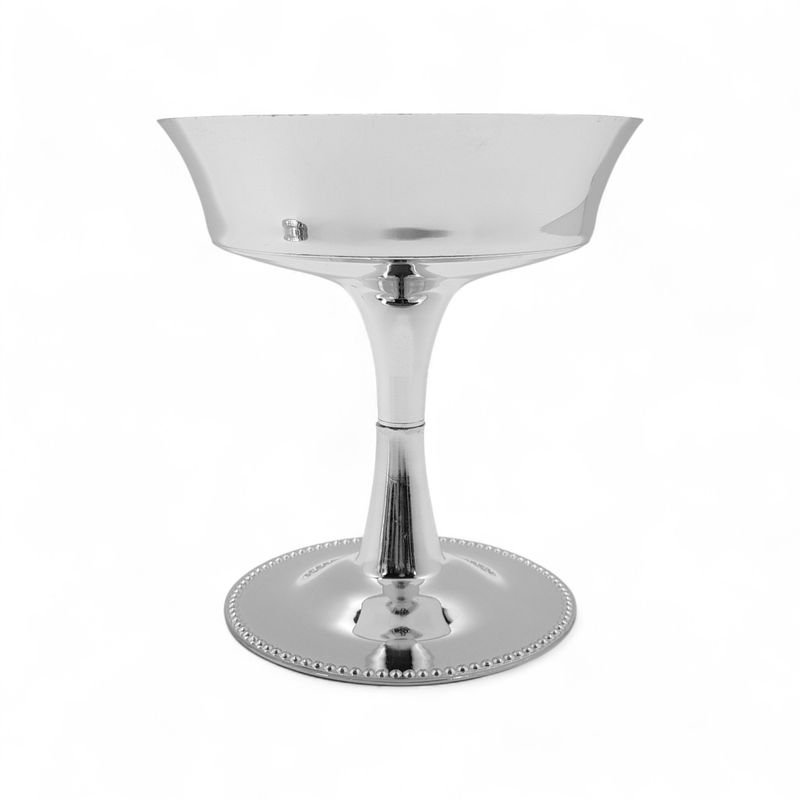 6&quot;x6&quot;x6.5&quot; Pedestal Bowl w/5.75&quot; Opening Silver (Plastic)