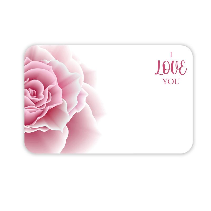 50pc Enclosure Cards I Love You (Pink Rose)