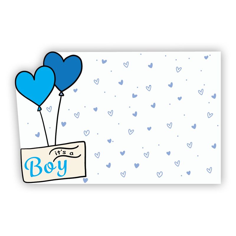 50pc Enclosure Cards It&#39;s a Boy (Hearts)