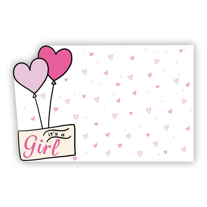 50pc Enclosure Cards It&#39;s a Girl (Hearts)