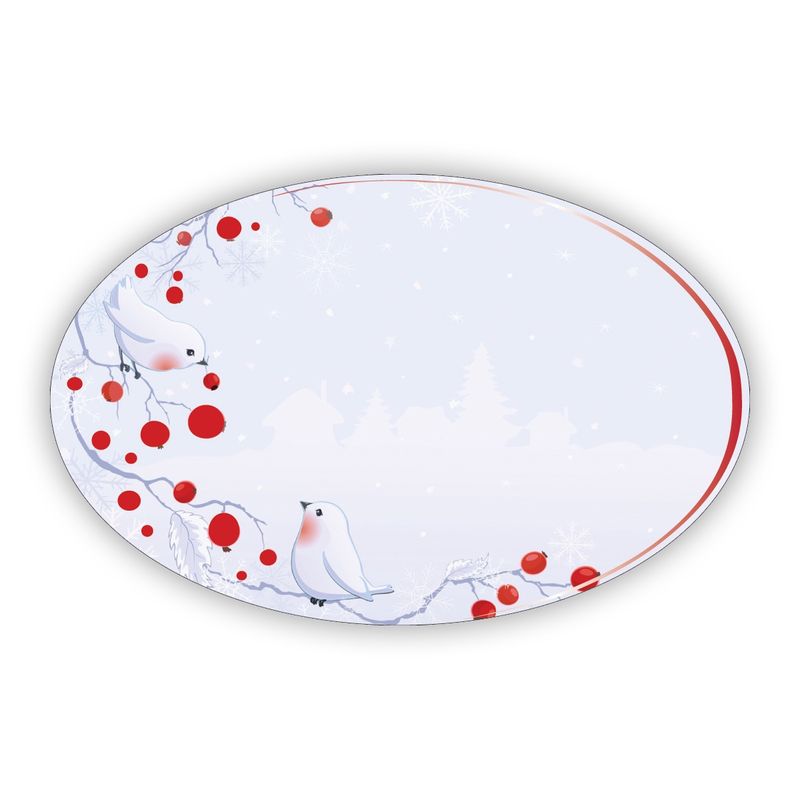 50pc Enclosure Cards Oval w/Doves