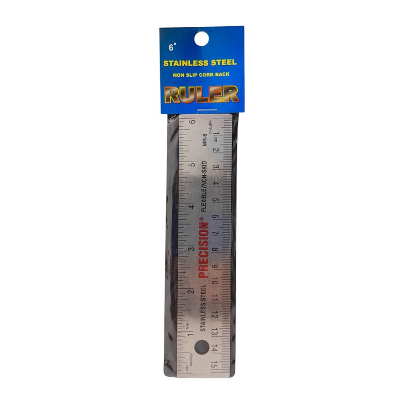 6&quot; Stainless Steel Non Slip Cork Back Ruler