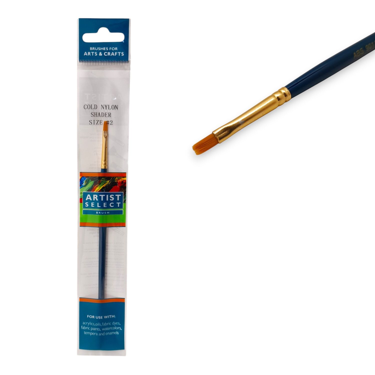 #2 Gold Nylon Shader Brush