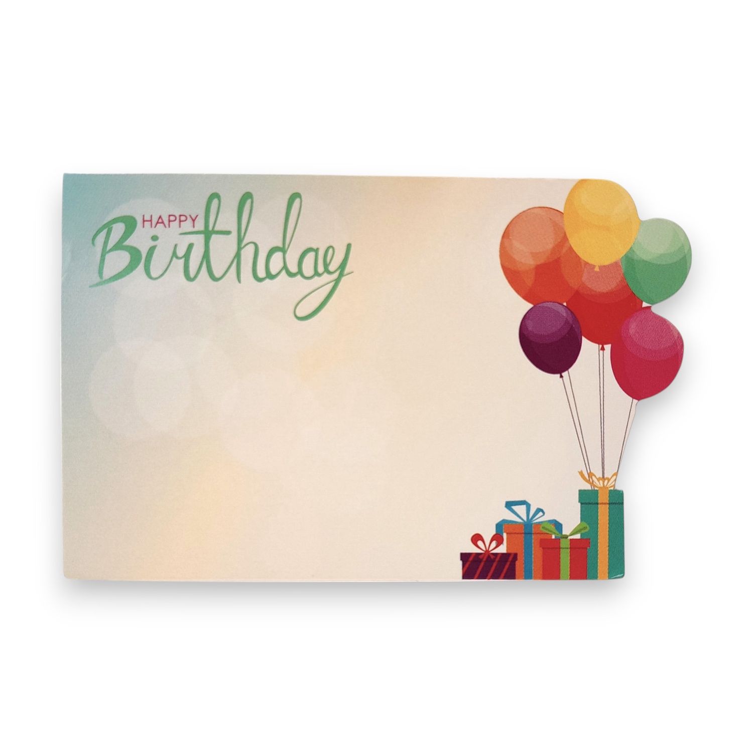 50pc 3.5&quot;x2.25&quot; Enclosure Cards Happy Birthday (Balloons &amp; Gifts)