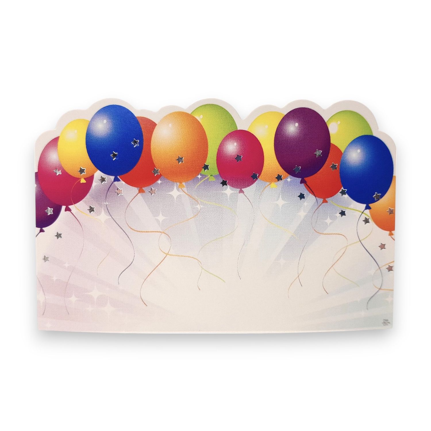 50pc 3.5&quot;x2.25&quot; Enclosure Cards Multi Color Balloon Border