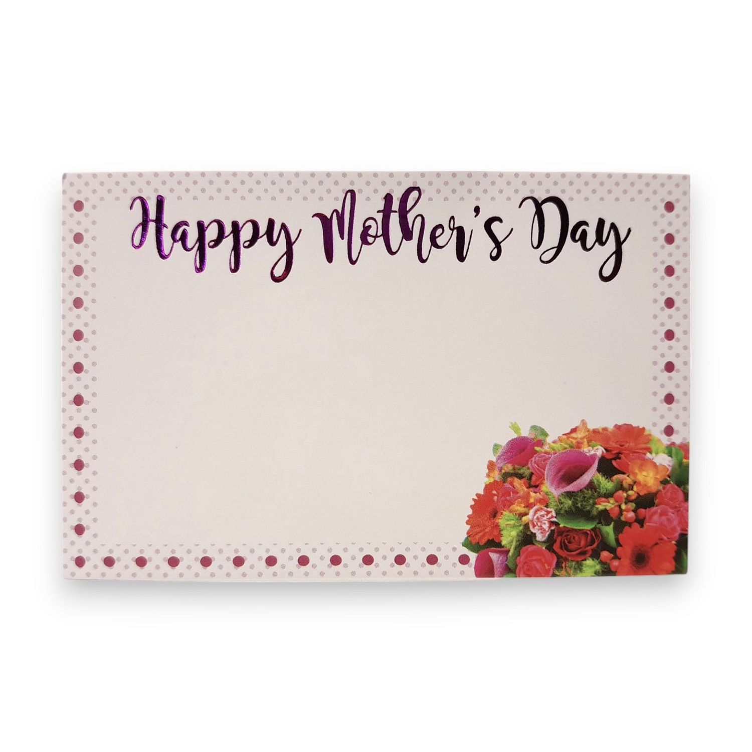 50pc 3.5&quot;x2.25&quot; Enclosure Cards Happy Mother&#39;s Day w/Flowers