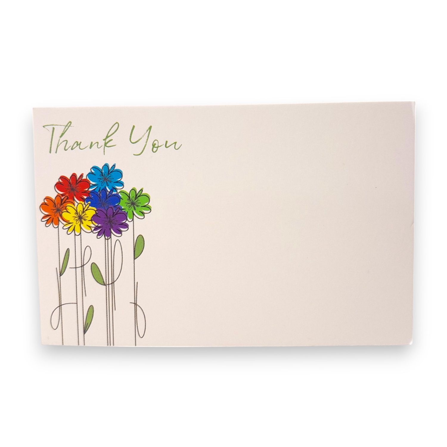 50pc 3.5&quot;x2.25&quot; Enclosure Cards Thank You (Daisies)