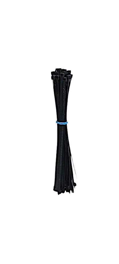 50pc 6&quot; Zip Ties Black