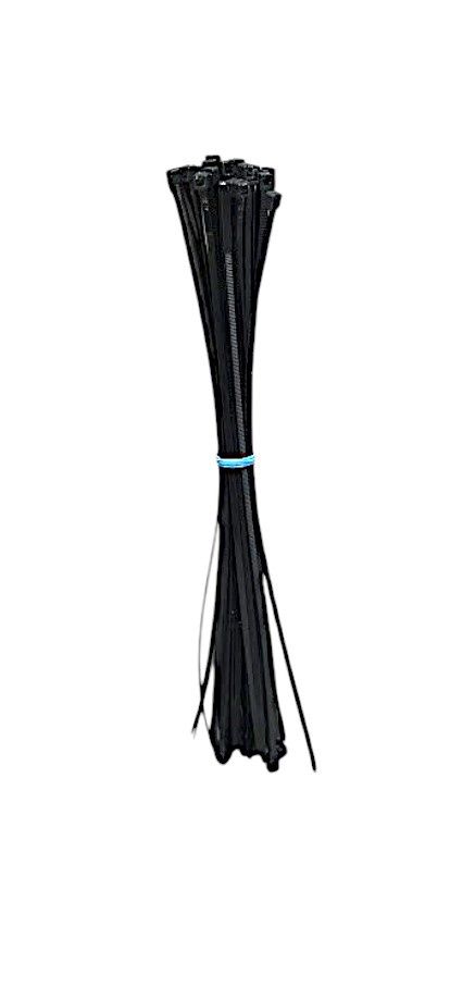 50pc 12&quot; Zip Ties Black
