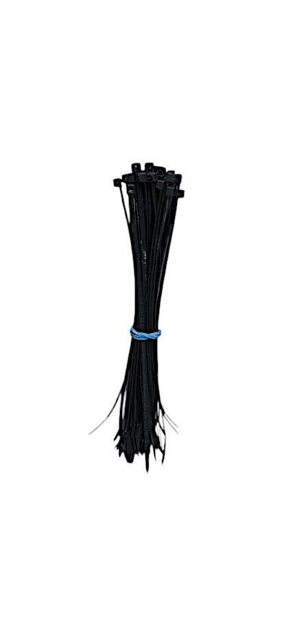 50pc 8&quot; Zip Ties Black