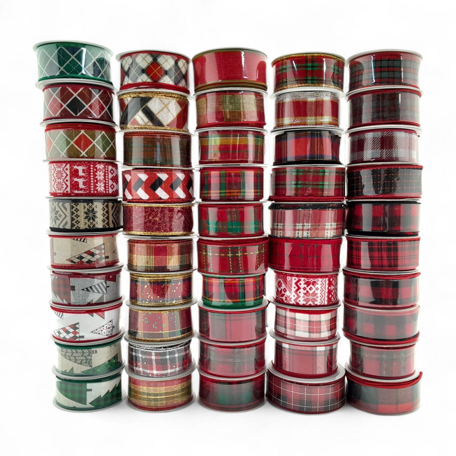 1.5"x10yd  Christmas Ribbon Assorted