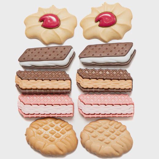 10pc Cookie Jar Baking Buttons Multicolor