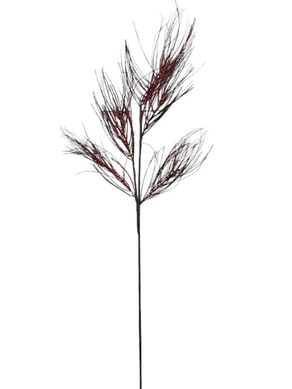 38" Glitter Pine Spray Red/Lime