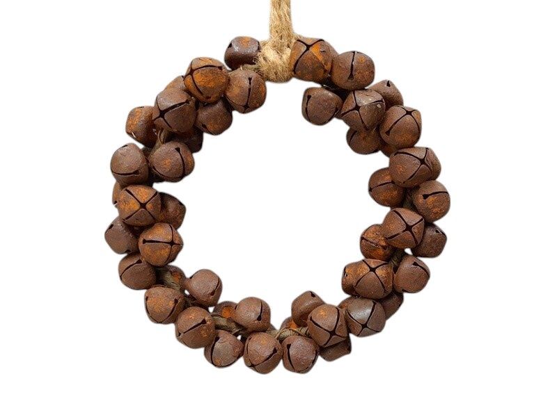 5&quot; Rusty Jingle Bell Wreath