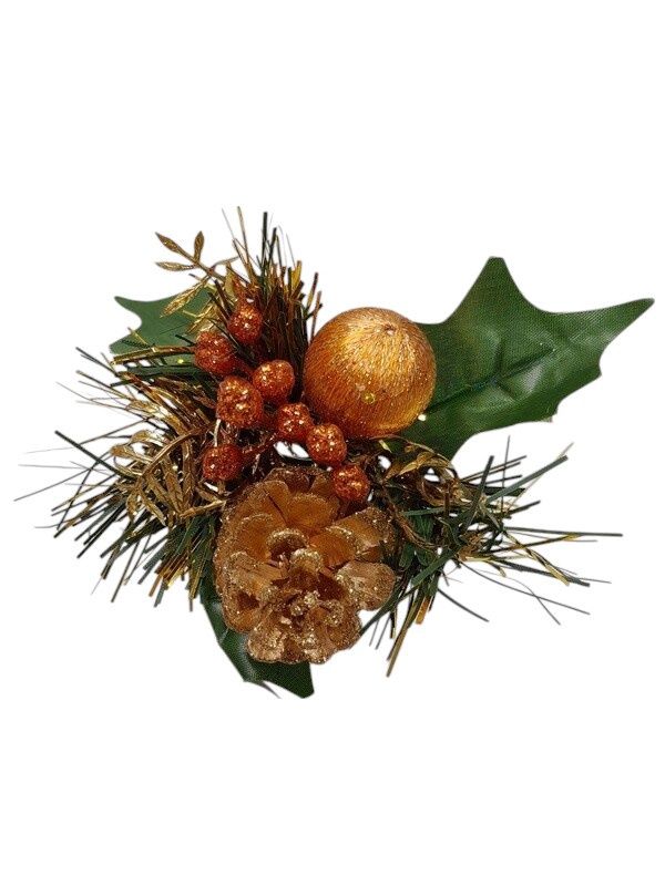 7&quot; Bell/Ball/Pinecone/Berry Pick Copper/Gold
