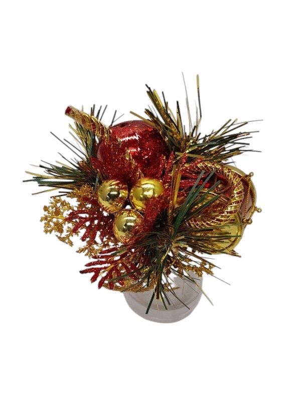 7&quot; Glitter Drum/Ball/Berry Fern Pick Red